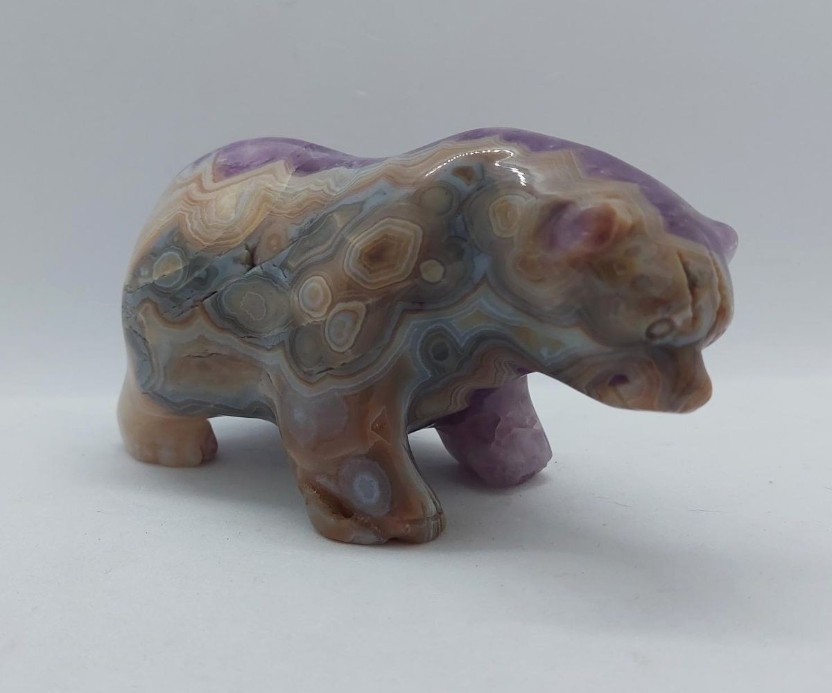 Beer amethist chalcedoon