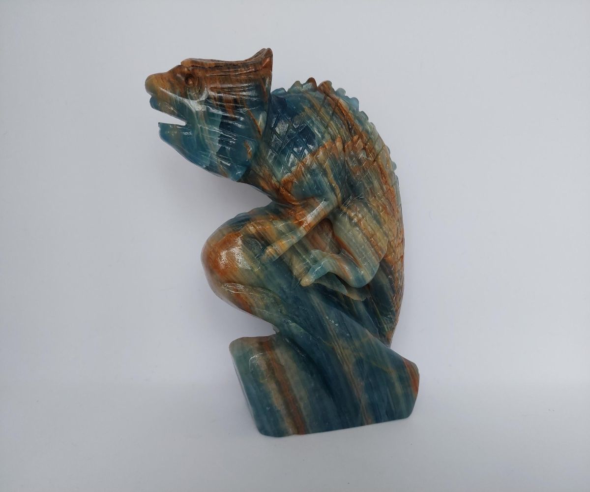 Hagedis blauwe onyx