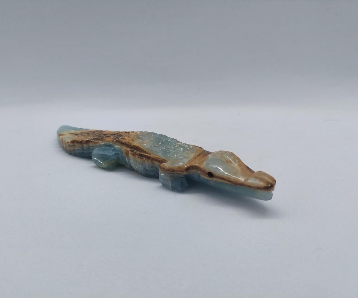 Krokodil blauwe onyx